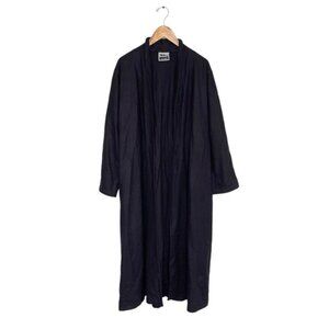 Animale Wool Coat Women's Size Small Oversized Fit‎ Charcoal Grey Long Open